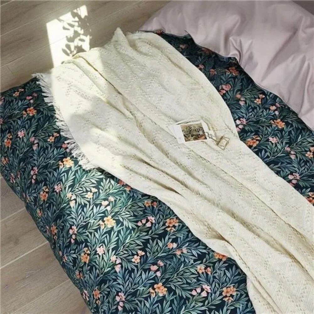 NEW Anthro Blue Paisley Boho King Queen Full Bedding Duvet Floral Sham Case Set